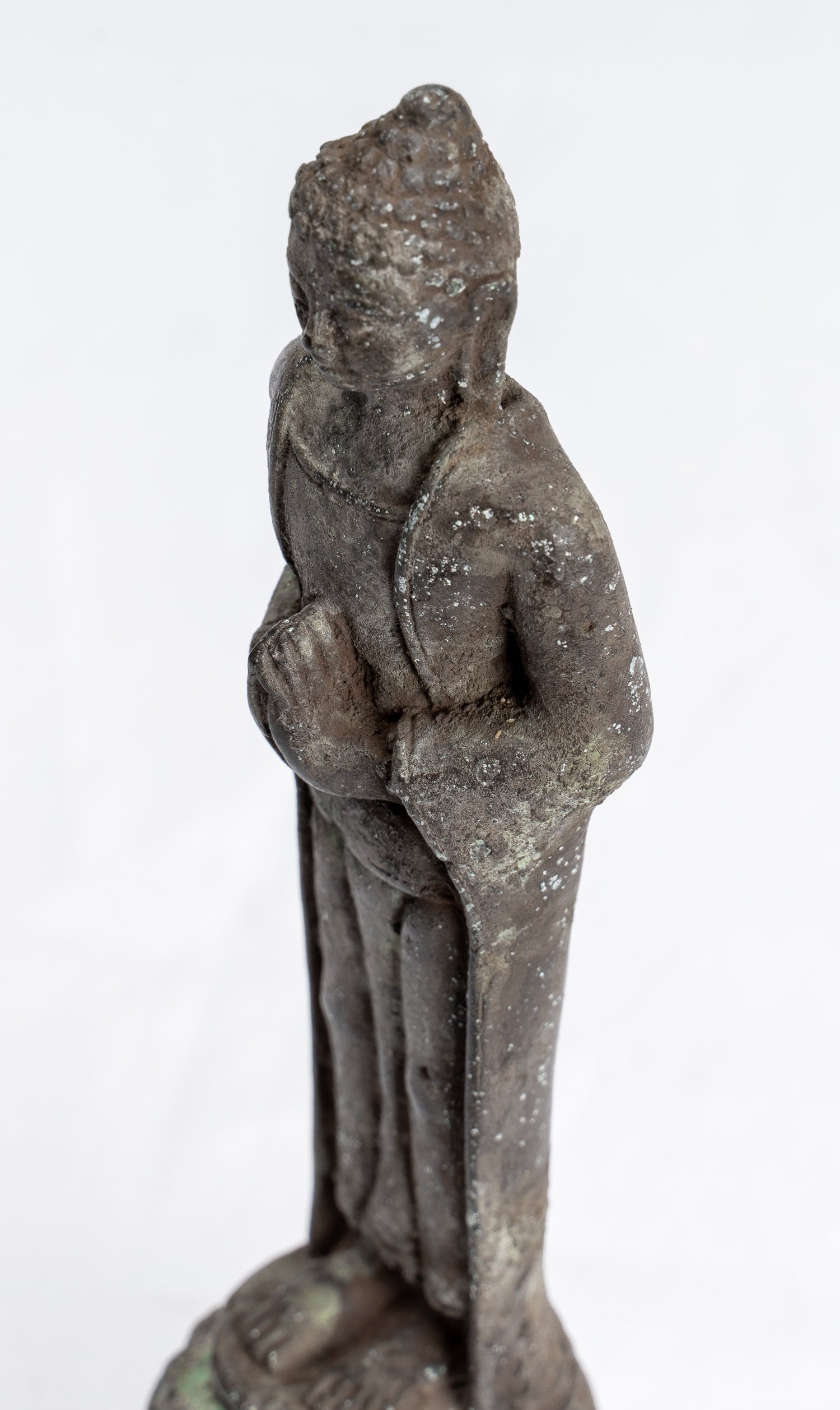 Statue Buddha - Antique stile indonesiano in piedi Adorazione giavanese Buddha - 16 cm/6 "