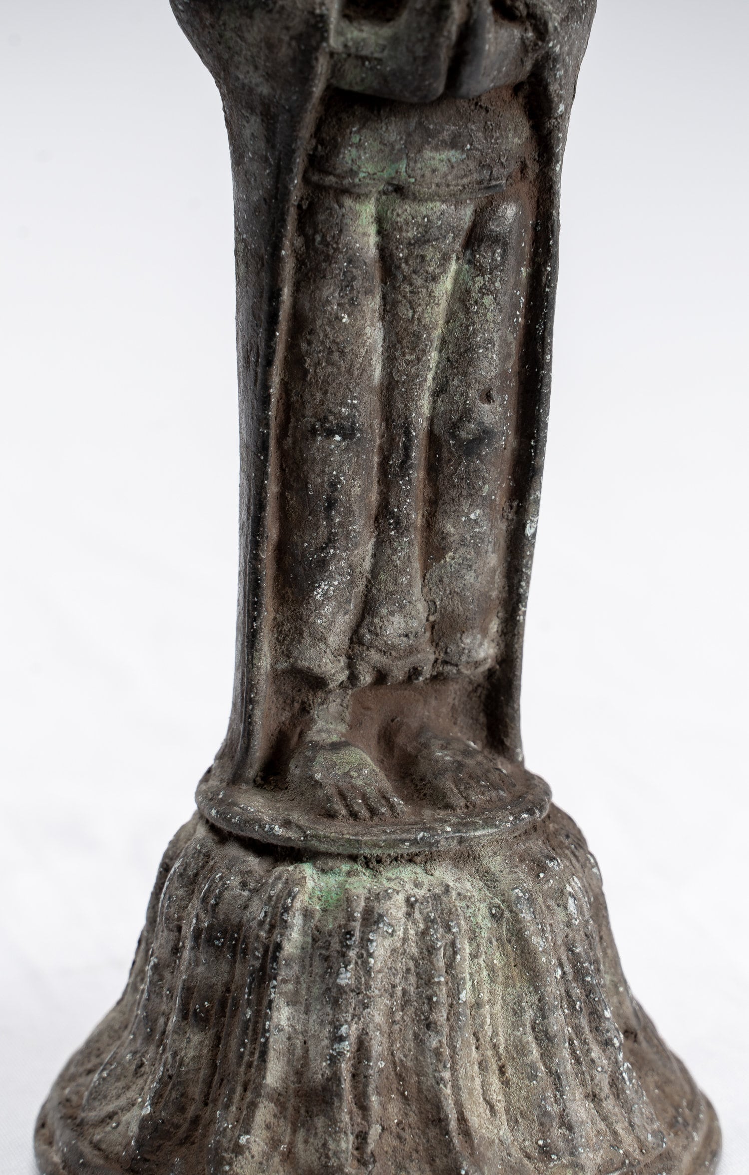 Statue Buddha - Antique stile indonesiano in piedi Adorazione giavanese Buddha - 16 cm/6 "