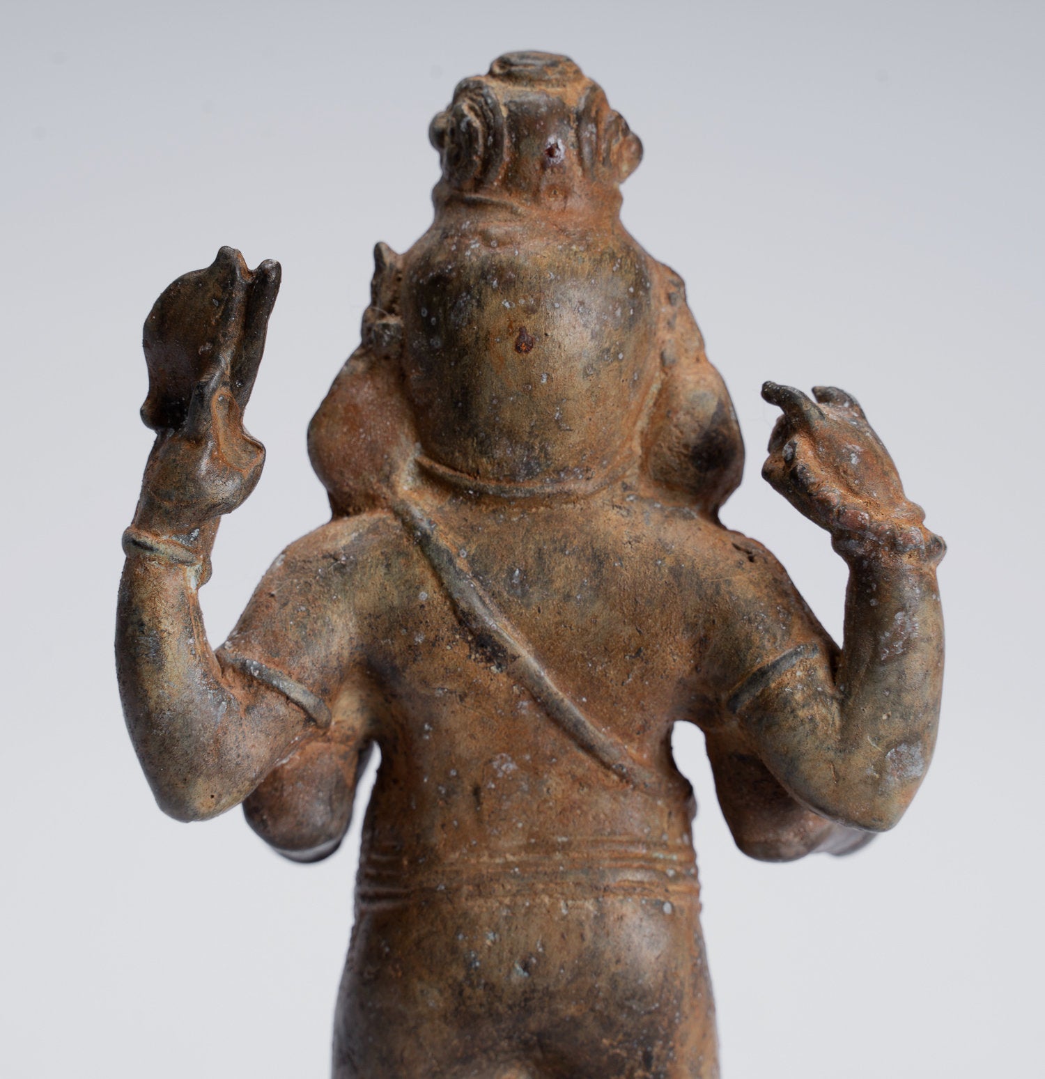 Ganesha Statue-Antique Javanais Style Bronze Standing indonésien Ganesha Statue-17cm/7 "