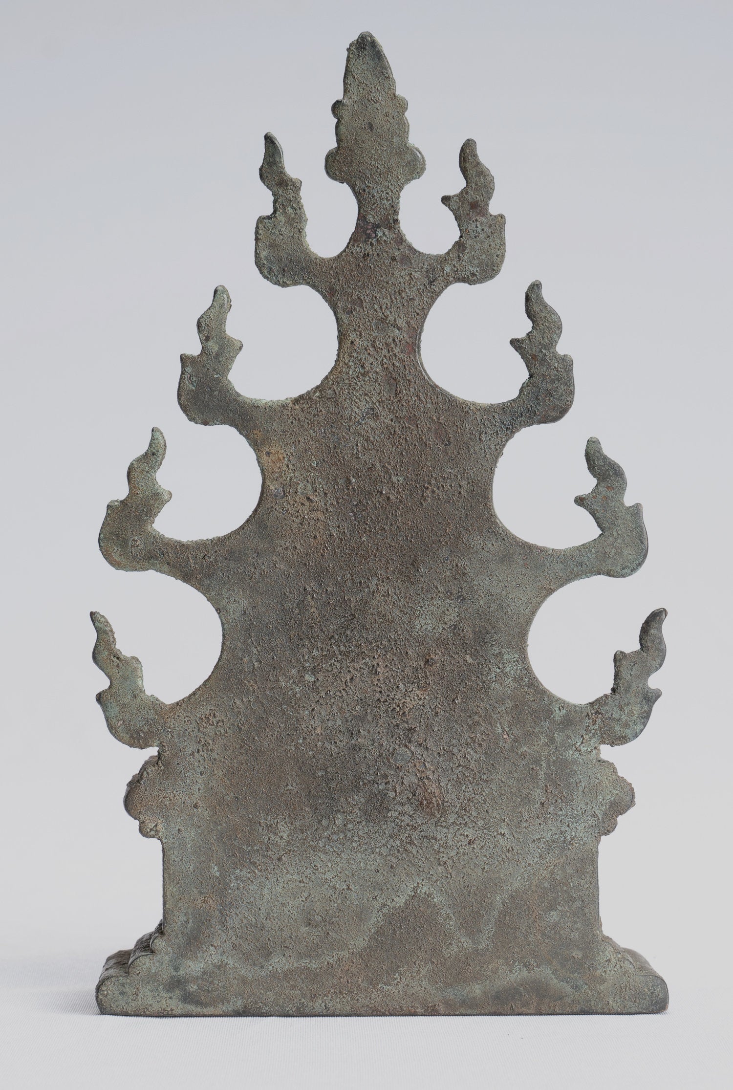 Statue de Bouddha - antique Indonesian Style bronze Java Illumination Bouddha - 14.5cm / 6 "