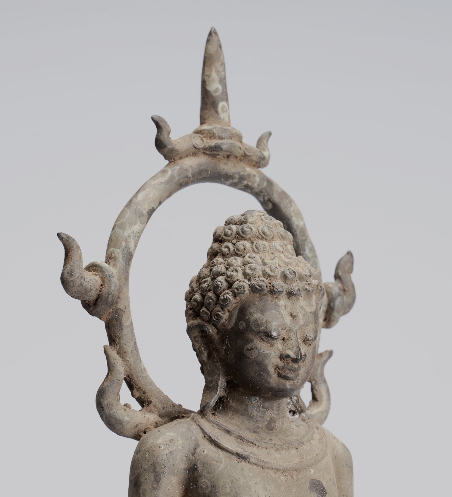 Statua di Buddha - Antique stile indonesiano in piedi bronzo giavanese insegnamento Buddha - 40 cm/16 "