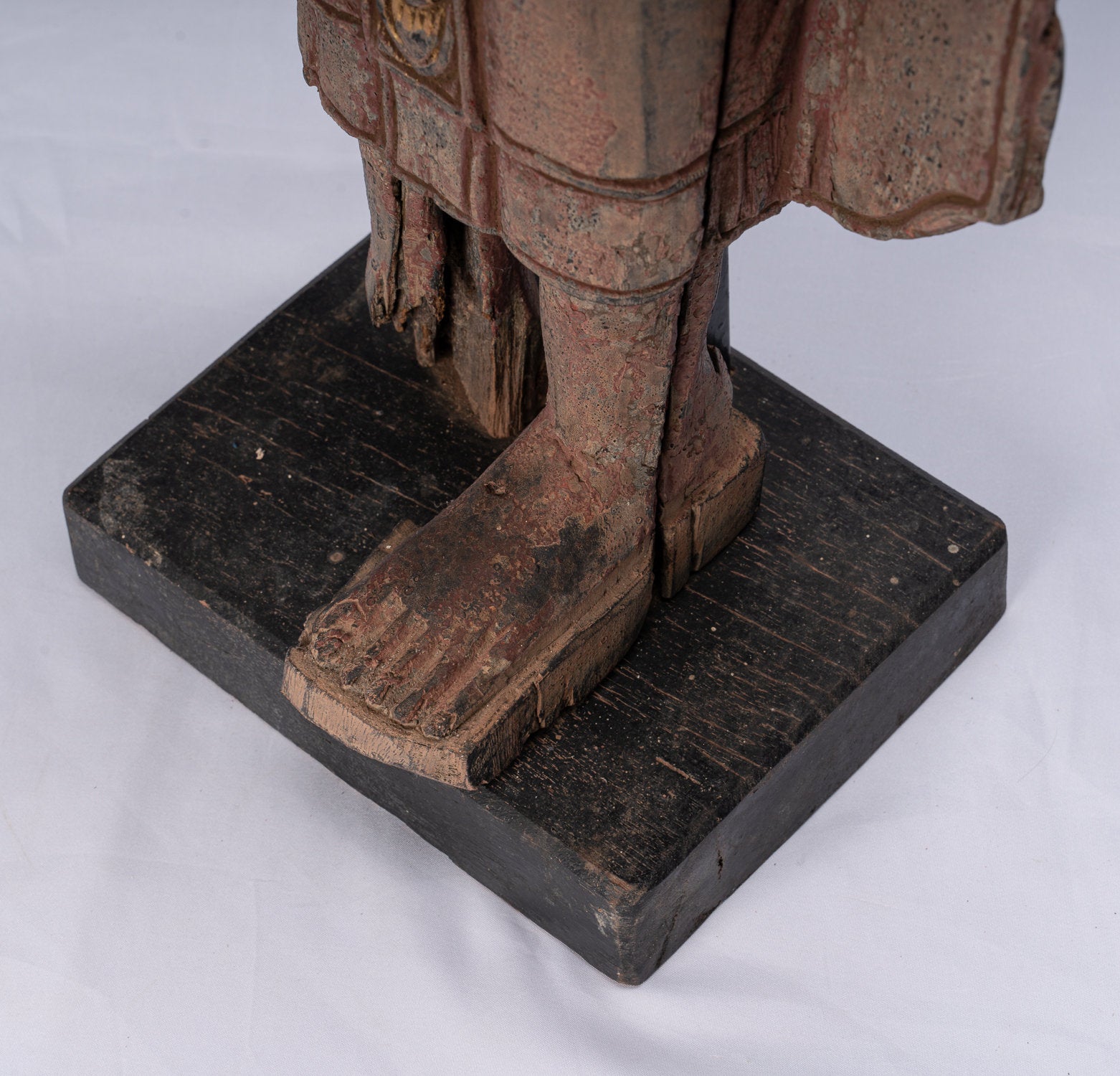 Statua Buddha - Antique Khmer in stile Khmer in piedi statua di Buddha domenicale premurosa - 98 cm/39 "