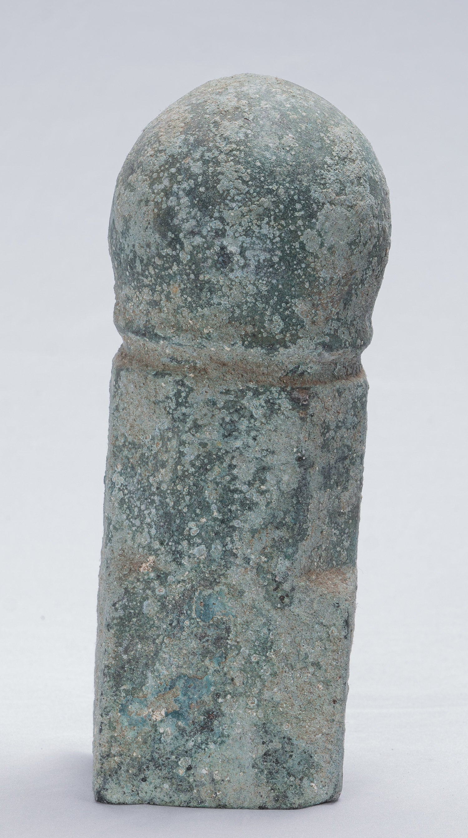 Antique Khmer Style Verdigris Bronzo Shiva Linga / Lingnum & Yoni - 22 cm / 9 "