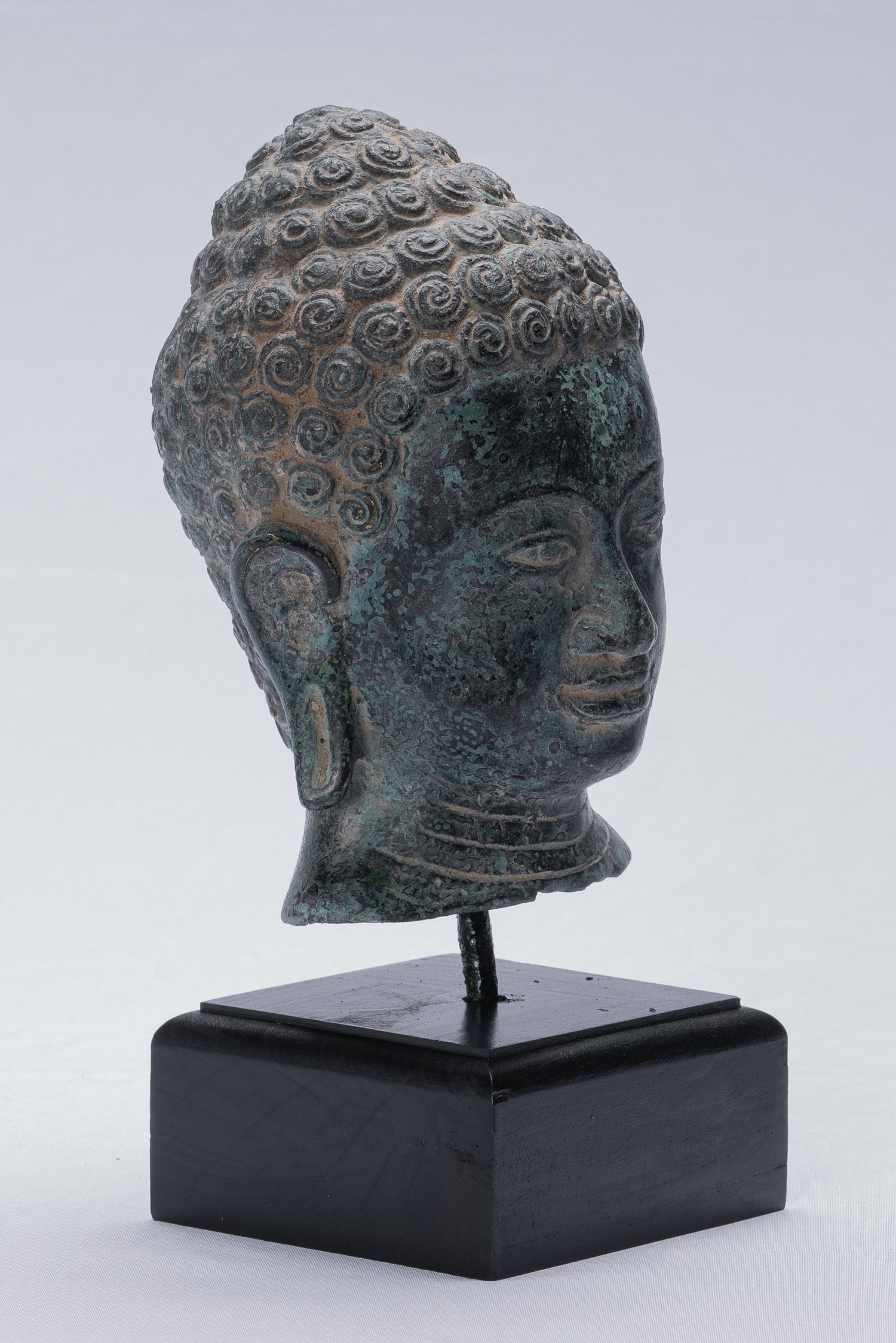 Statue Buddha - Antique Khmer Style Bronze Enlightenment Phnom Da Buddha Statue - 25 cm/10 "