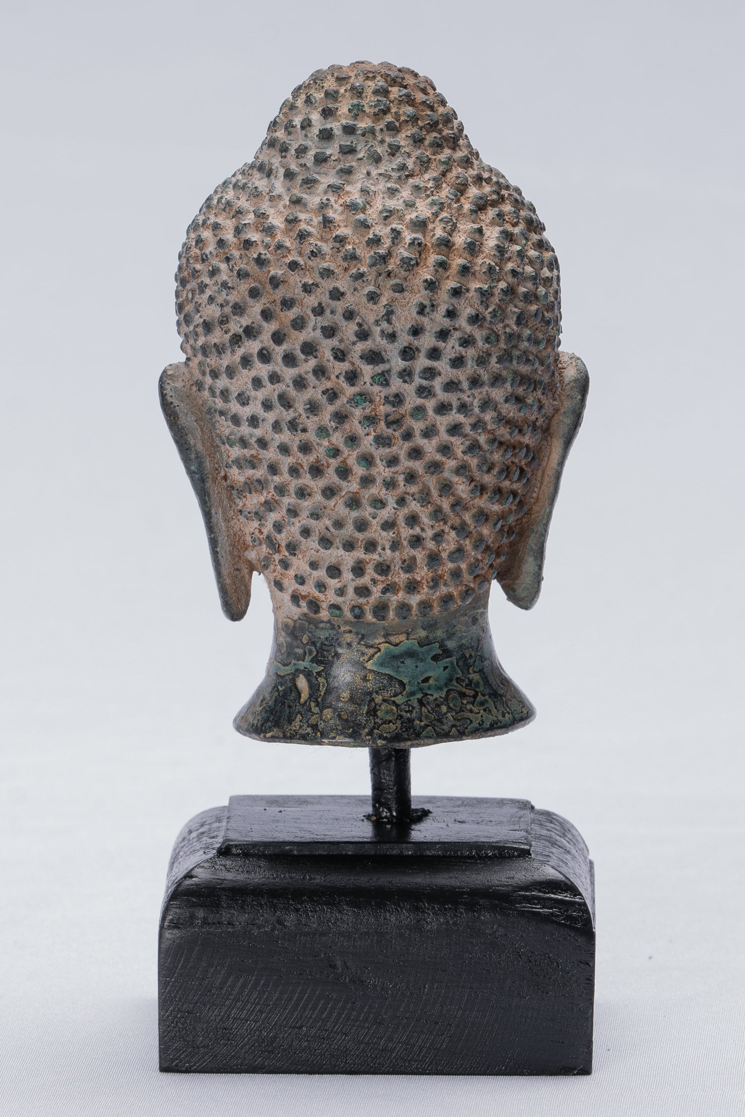 Statua Buddha - Statua della testa di bronzo di bronzo di bronzo di bronzo thailandese - 15,5 cm/6 "