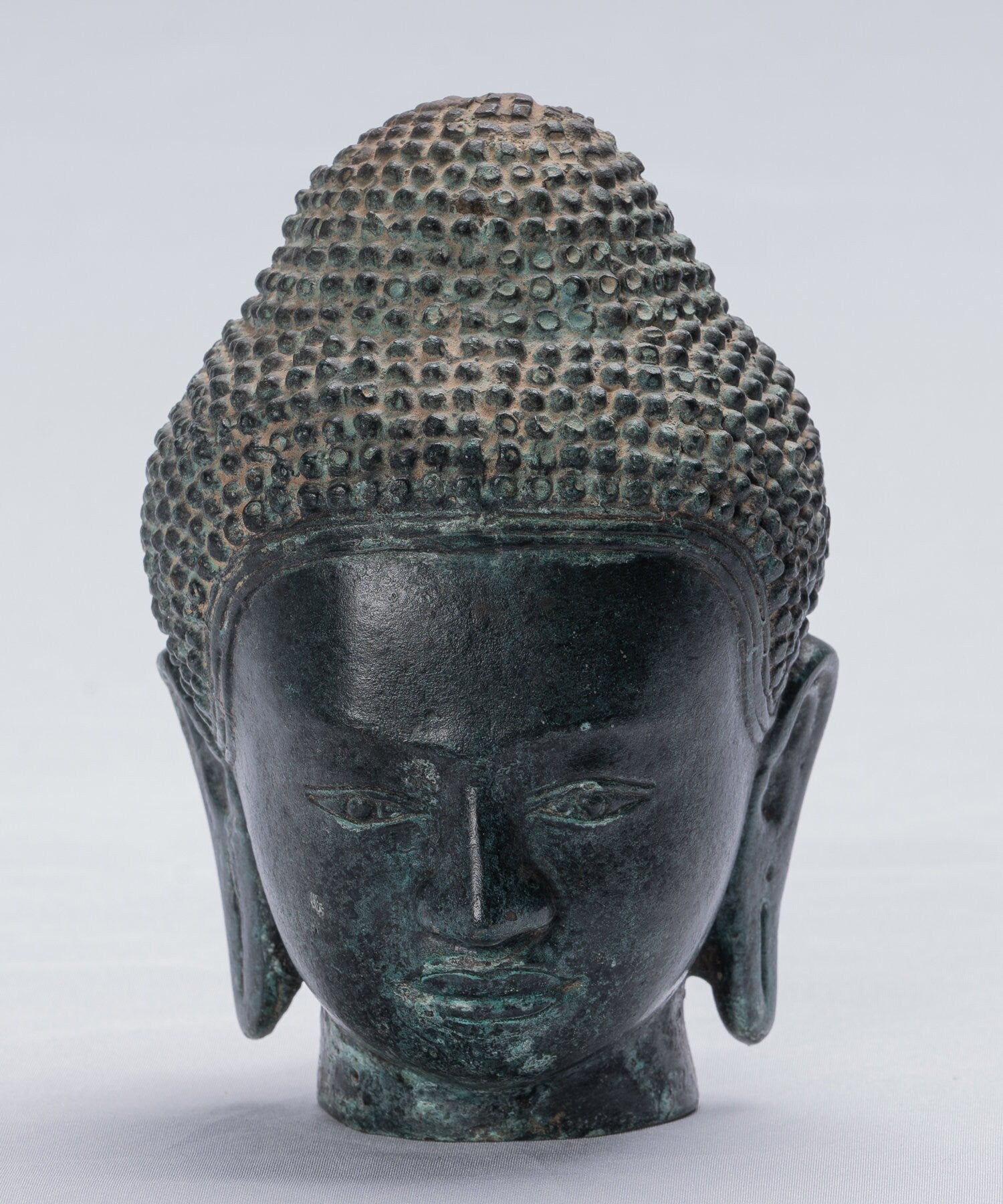 Buddha-Statue – antike Bronze-Erleuchtung im Khmer-Stil, Phnom-Da-Buddha-Statue – 15 cm.