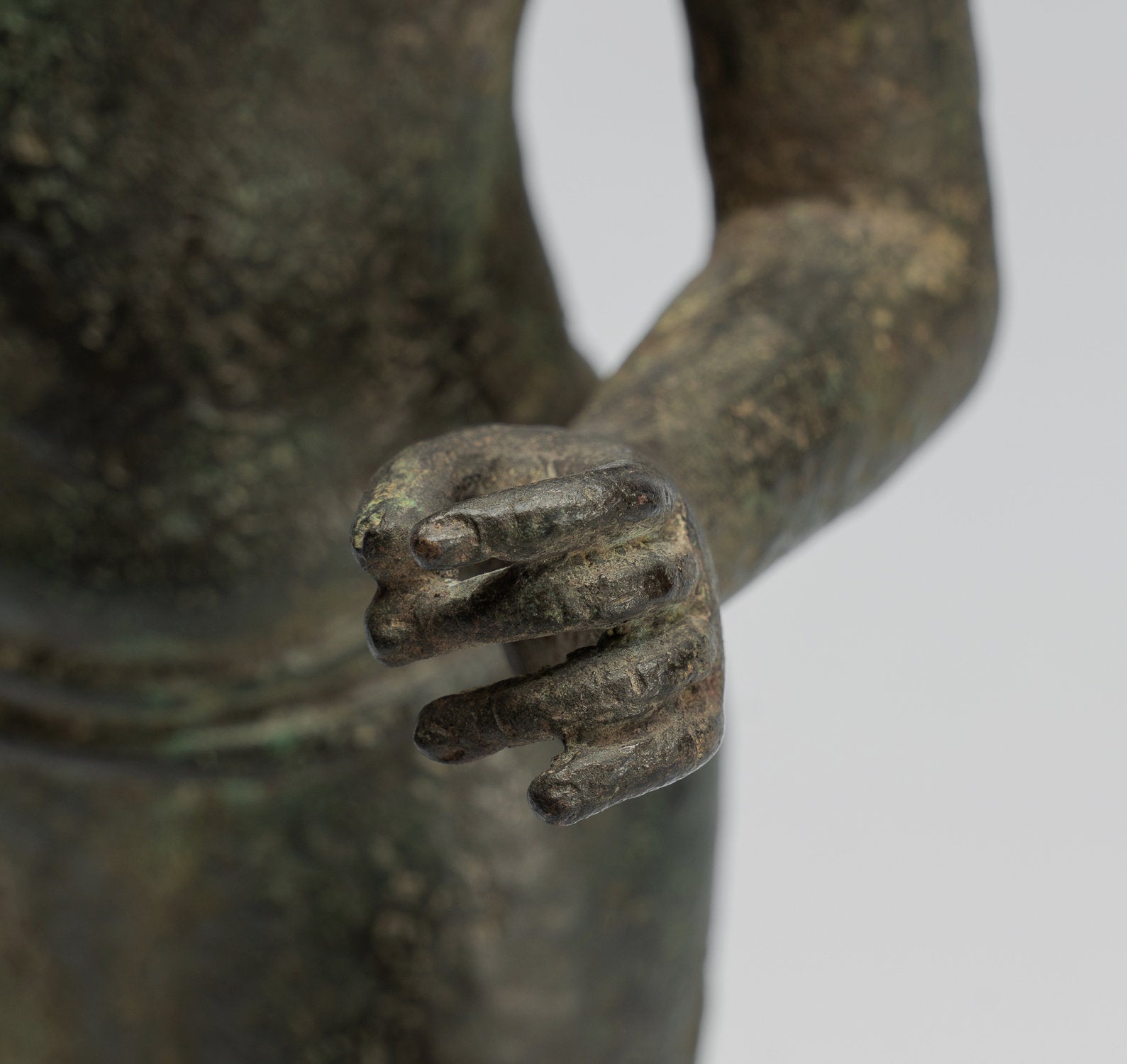 Statue Vishnu - Antique stile indonesiano Java Majapahit in piedi Bronzo Vishnu Statua - 44cm/18 "