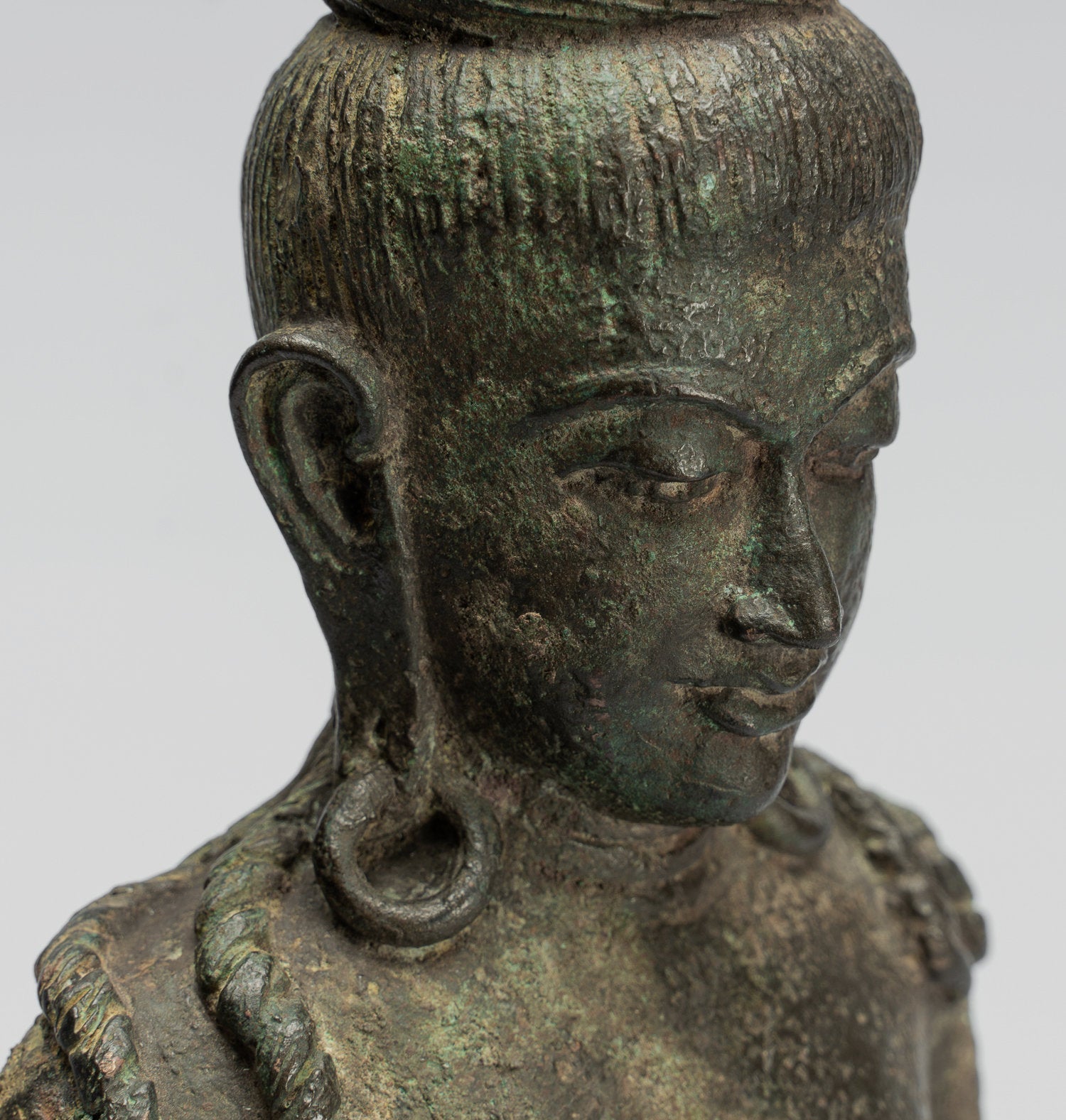 Statue Vishnu - Antique stile indonesiano Java Majapahit in piedi Bronzo Vishnu Statua - 44cm/18 "