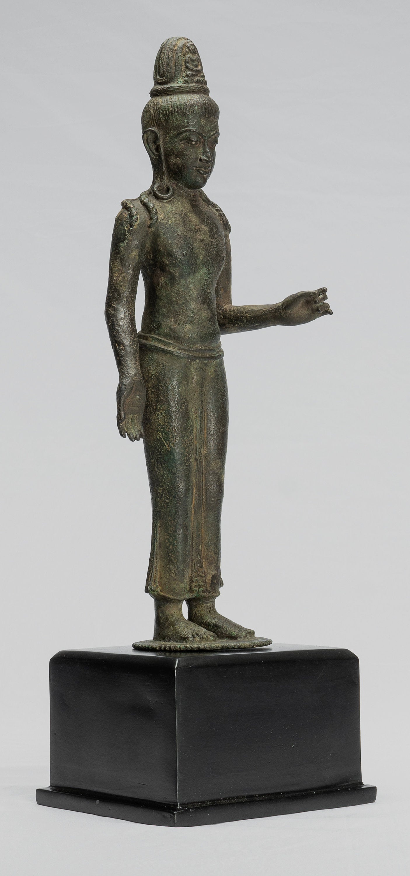 Statue Vishnu - Antique stile indonesiano Java Majapahit in piedi Bronzo Vishnu Statua - 44cm/18 "