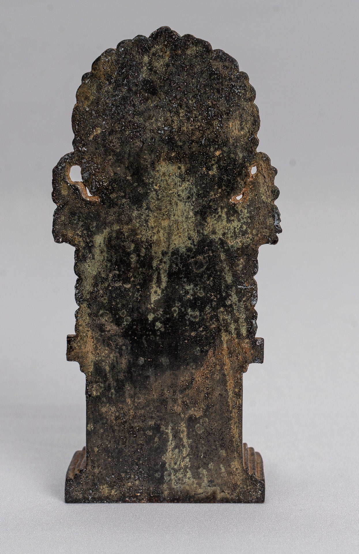 Statua di Buddha - Antique in stile indonesiano seduto in bronzo giavanese predicando Buddha - 15 cm/6 "